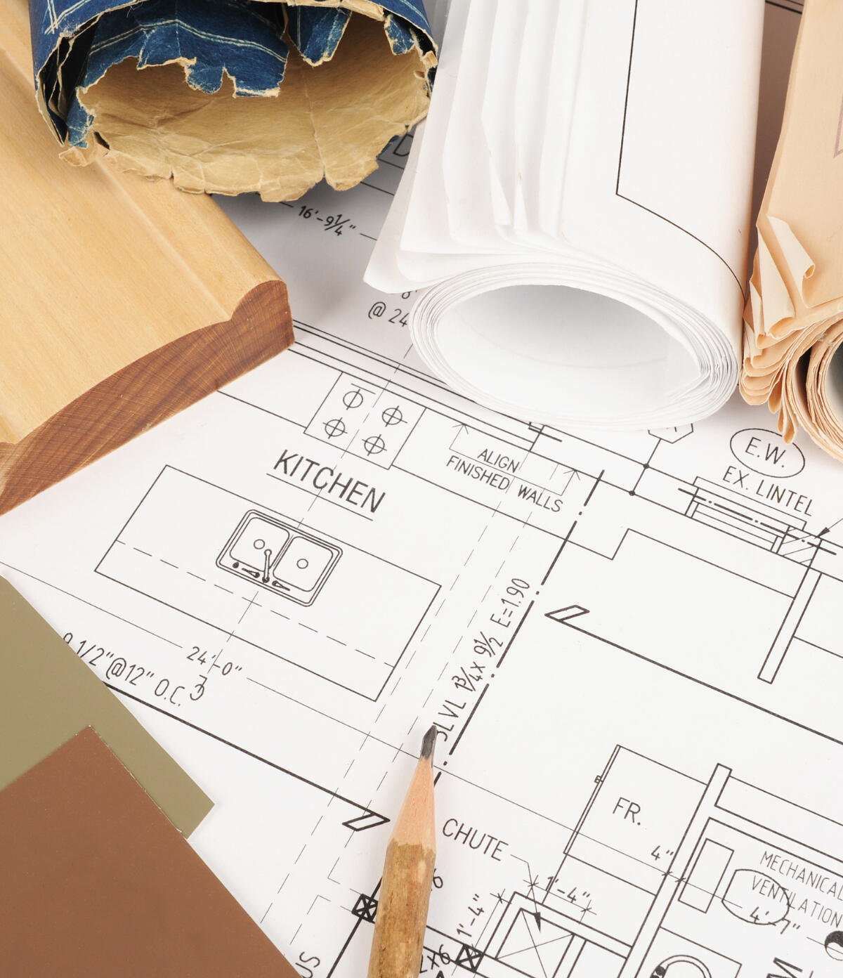 Design The Kitchen A mocked-up kitchen display